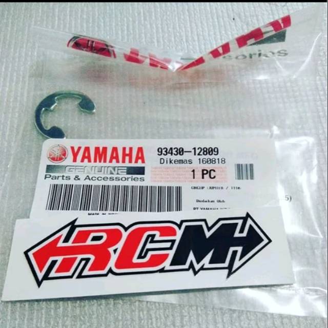 CIRCLIP CLIP KLIP KANCINGAN AS STANDART TENGAH TGH YAMAHA RXKING RX KING ORI YGP ASLI 93430-12809