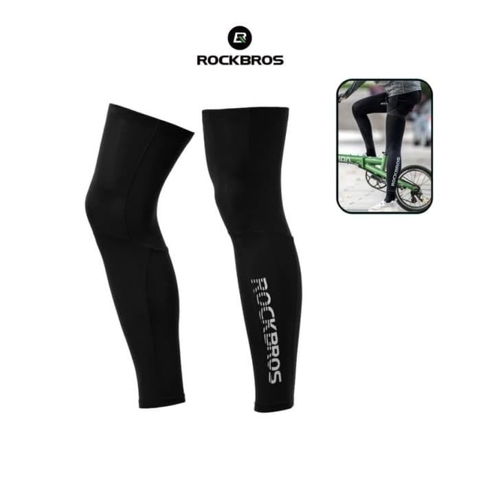 Manset Kaki Sepeda Rockbros LKPJ006 Bicycle Leg Sleeve Lari Elastis Outdoor Olahraga