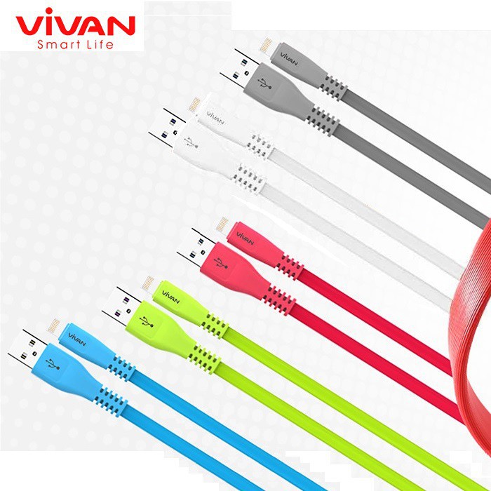 Kabel Data Vivan CSL100S For Iphone Cable Data  (1 Toples ini 40 Pcs) - Garansi Resmi 1 Tahun