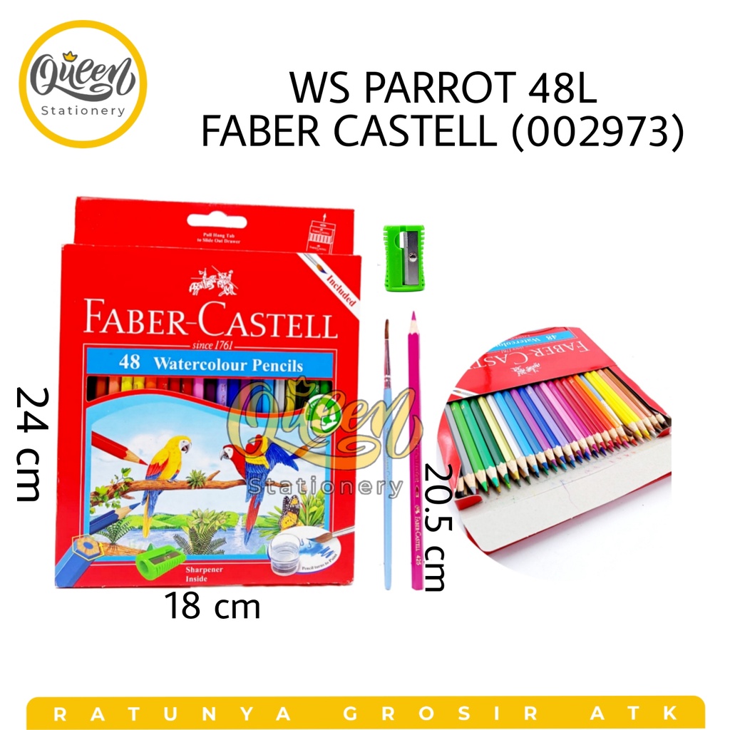 

1 SET (48 WARNA) REDLINE WS PARROT 48L FABER CASTELL / PENSIL WARNA / COLOUR PENCIL (002973)