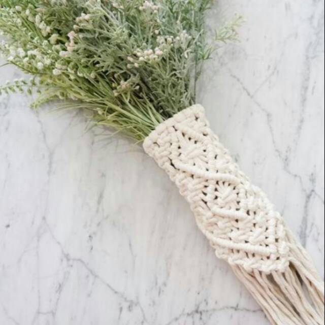 READY STOK) macrame bouquet wrapping / macrame wall hanging