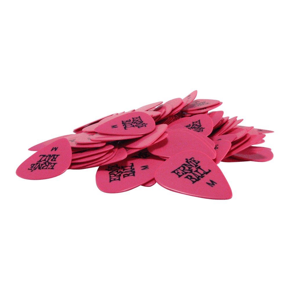 Ernie Ball Medium Pink Cellulose Picks  bag of 144 P09115