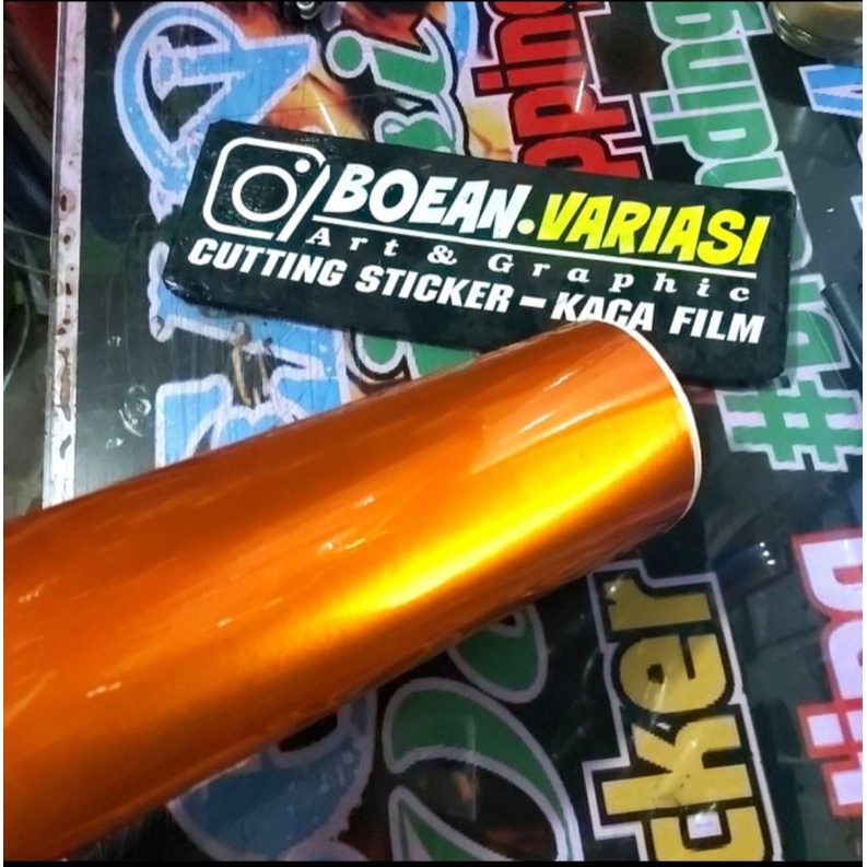 Sticker Skotlet Orange candy orange metalik motor mobil