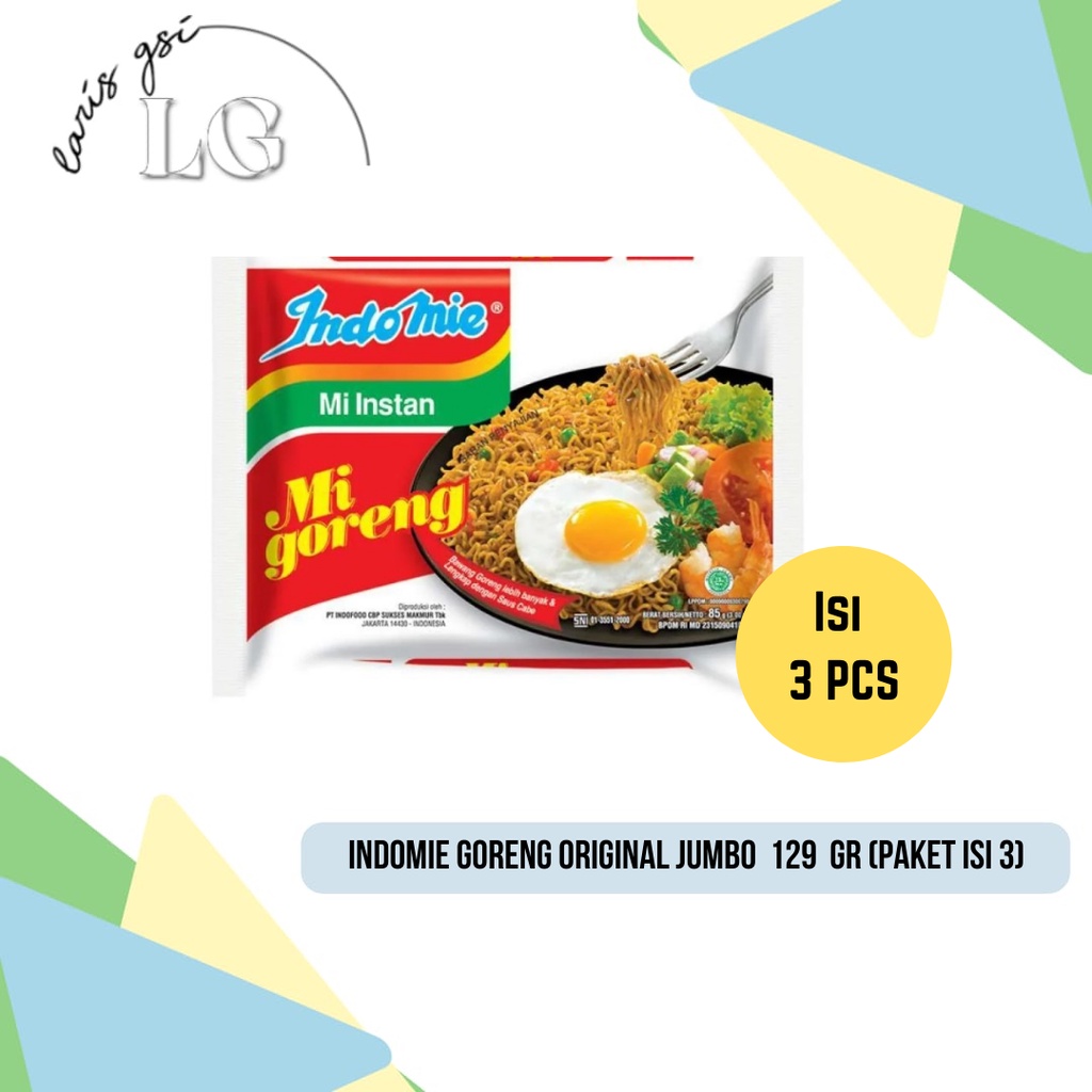 

Indomie goreng jumbo (3pcs)