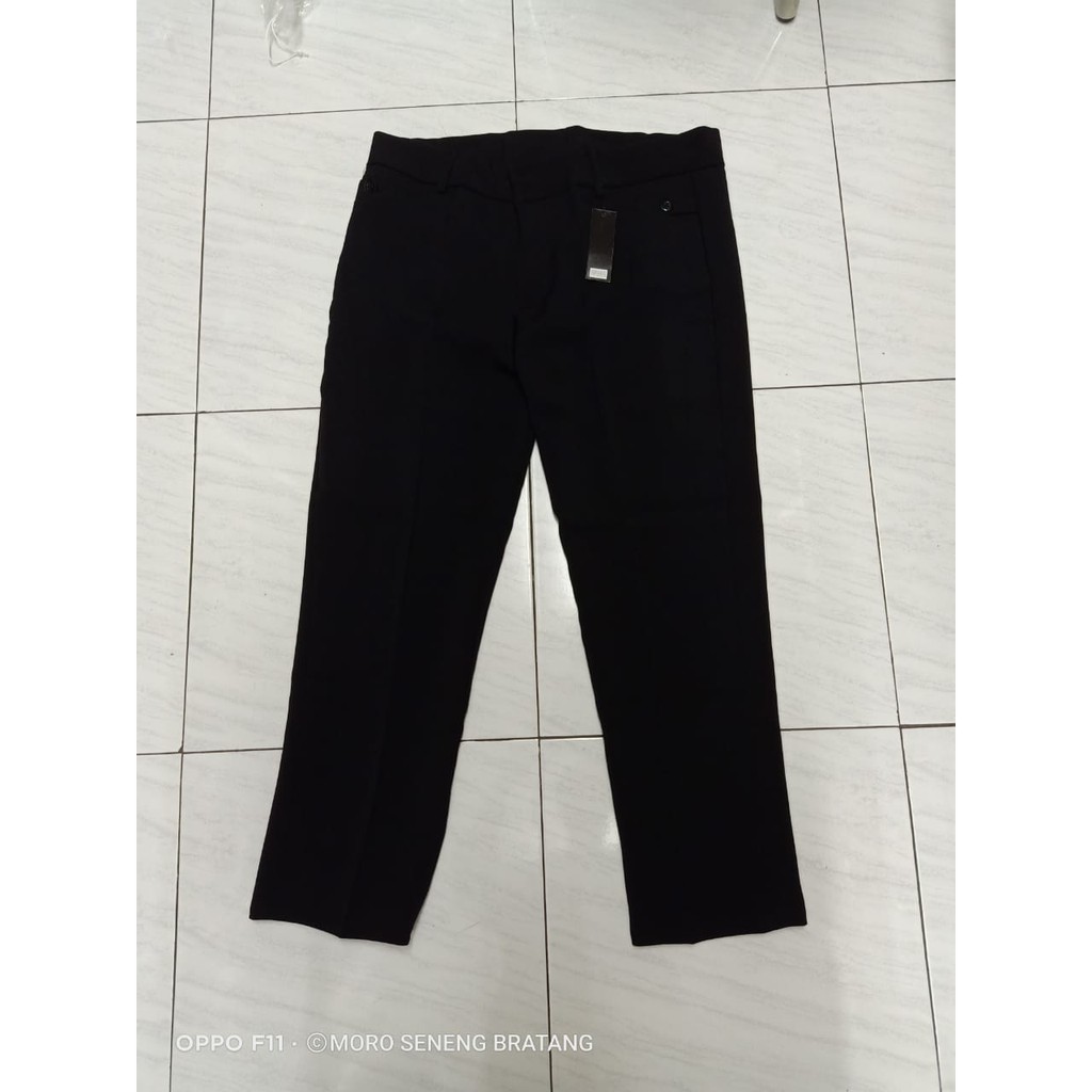Celana panjang kain wanita kerja HITAM size L5