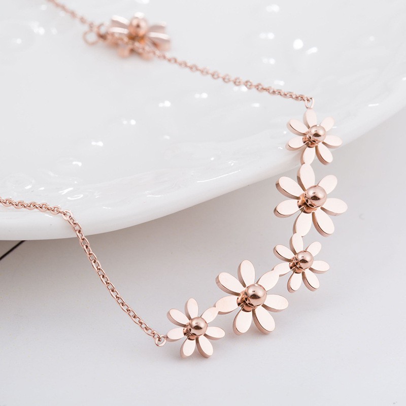 [New] Kalung fashion aksesoris titanium mini korea hadiah wanita cewek daisy anti karat KK074