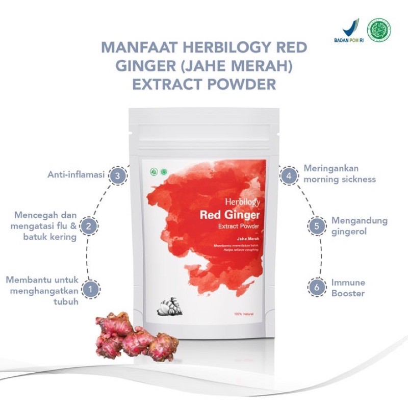 

Herbilogy Red Ginger (Jahe Merah) Extract Powder 100gr