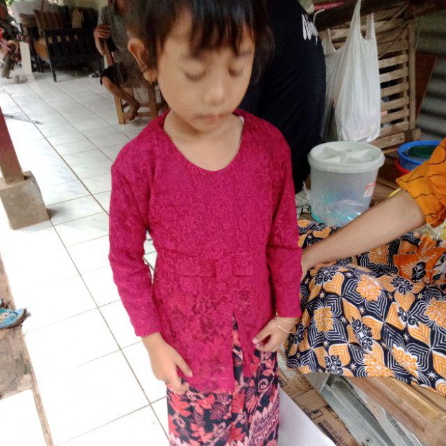 Set Shireen Batik / Setelan Kebaya Anak Usia 5/6 Ahun - 5-6 Tahun