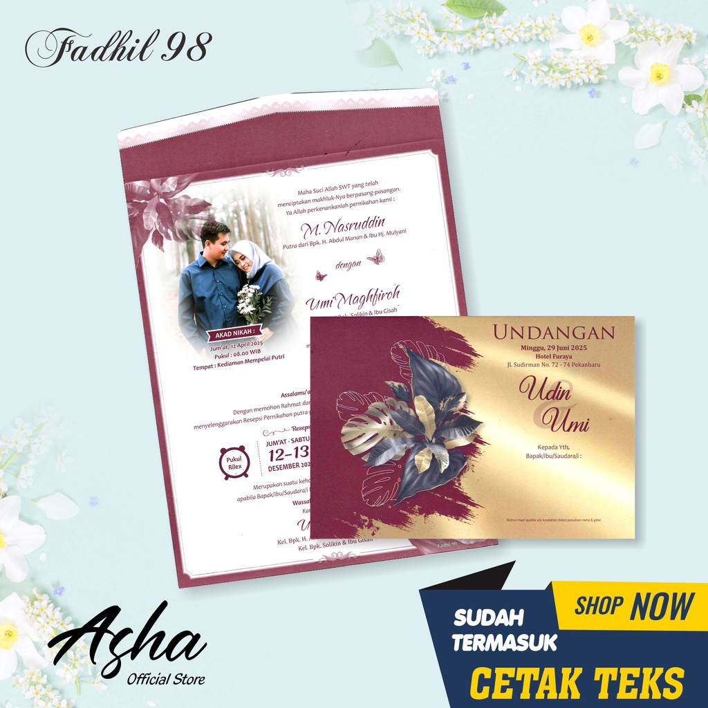 BLANGKO BLANKO UNDANGAN MURAH KOSONGAN FADHIL 98