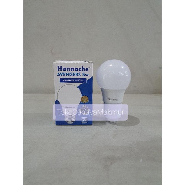 Lampu Bohlam LED Avengers 5w 5watt Hannochs CoolDayLight