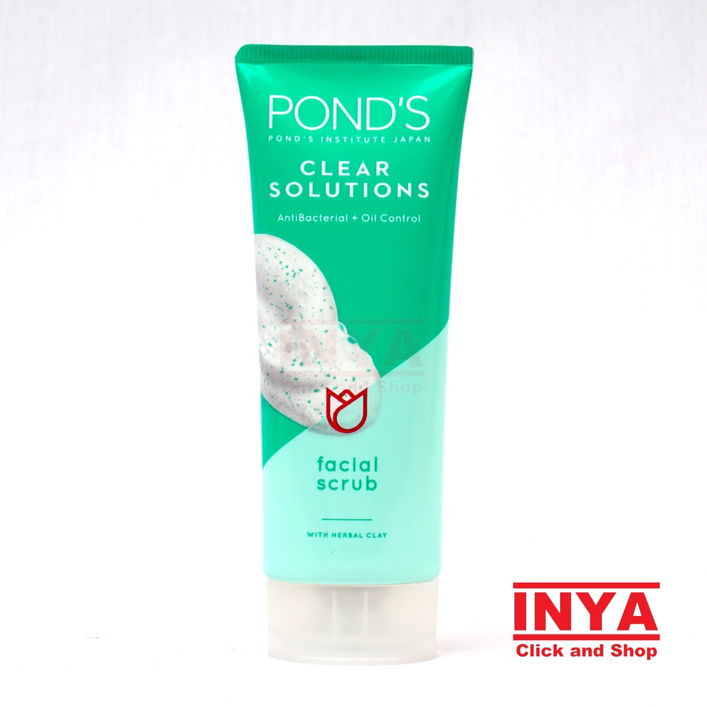 PONDS CLEAR SOLUTIONS FACIAL SCRUB 100gr - Sabun Wajah