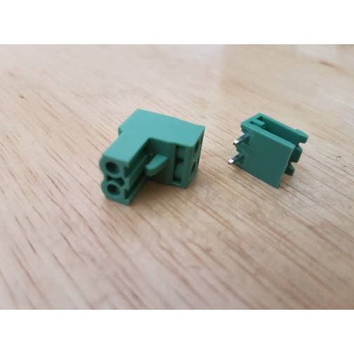 2EDG 5.08 2P L tekuk Green Terminal 2 pin Block Connector screw pitch 5.08mm 5.08 mm right angle