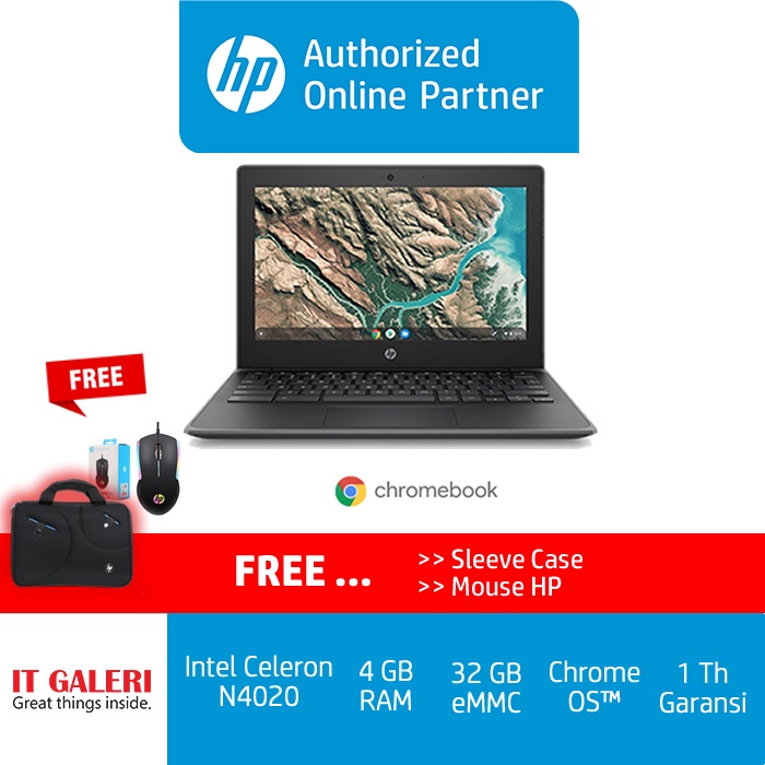 HP Chromebook 11 G8 Celeron N4020 4GB Storage 160GB 11.6" HD/Black