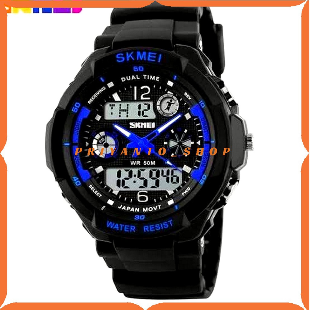 Strap Tali Jam Tangan Skmei 1060 SKMEI AD 1060 Hitam Tali Rubber skmei