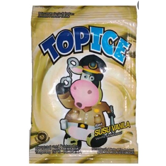 

Top ice rasa susu vanilla per renteng isi 10 sachet