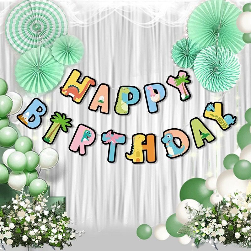 Banner Happy Birthday Dinosaurus Dino Jurassic World