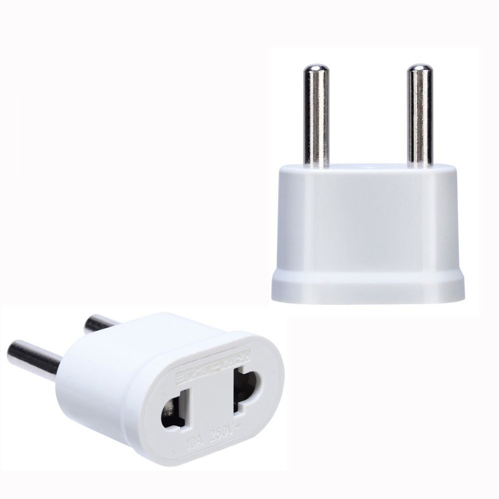 QUINTON White Socket Travel Adapter Conversion plugs Adaptor Portable Mini US To EU Charger Power Plug Converter/Multicolor