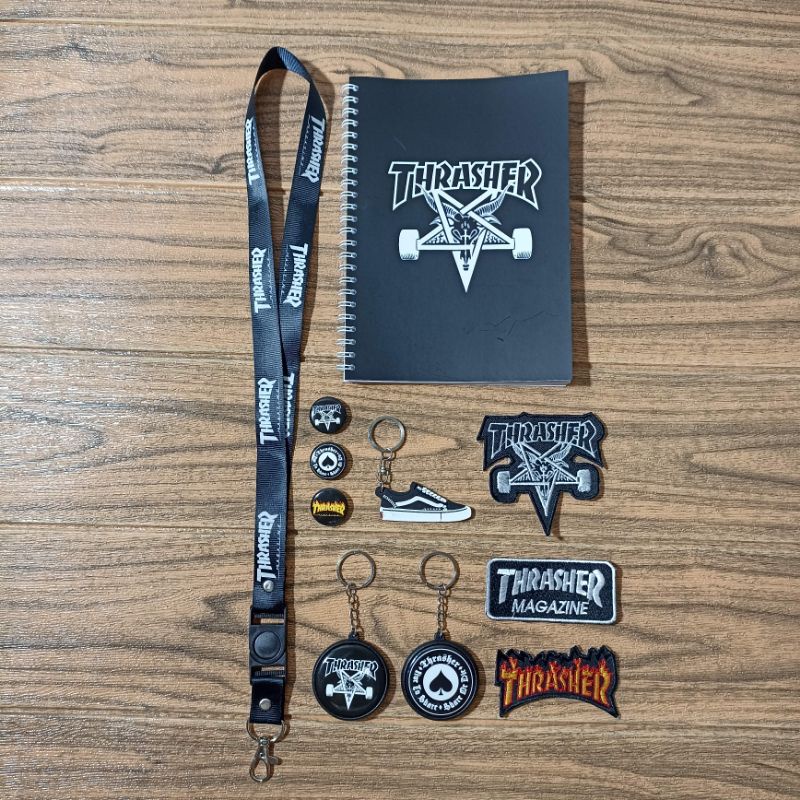 LANYARD THRASHER FREE NOTEBOOK SATU PAKET LIMITED EDITION