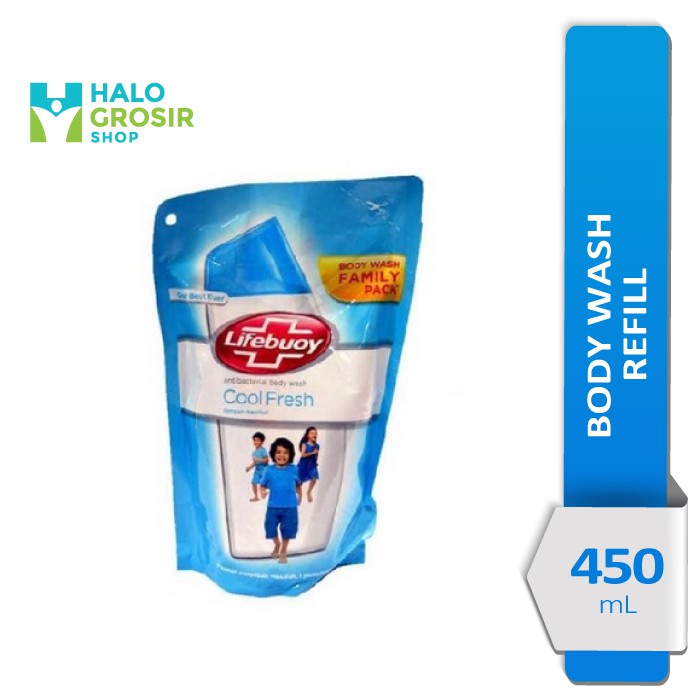 Lifebuoy Body Wash Cool Fresh 450Ml Refill / Sabun Cair Lifebuoy / Lifebuoy Sabun Cair