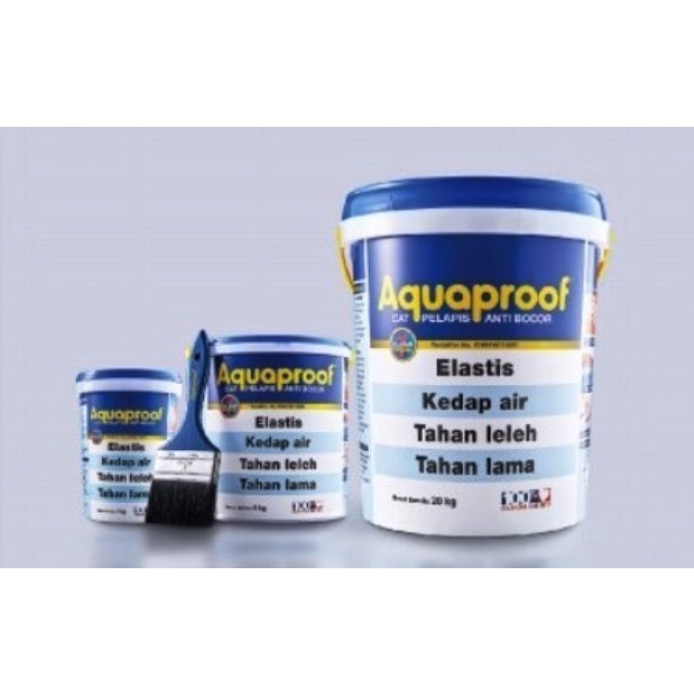 AQUAPROOF CAT PELAPIS ANTI BOCOR HITAM 021 GALON 4 KG