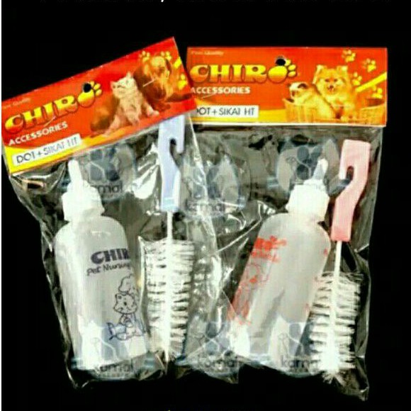 Dot botol susu + sikat kucing, anjing, musang, otter dll