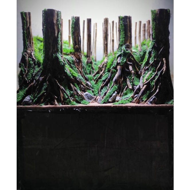 hardscape jungle tanaman sintetis/tnaman hidup tank 60cm
