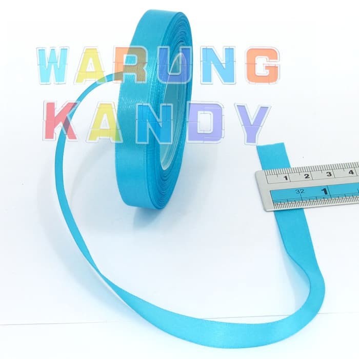 Pita Saten / Satin 3/8&quot; Turkis Muda 15A PAK