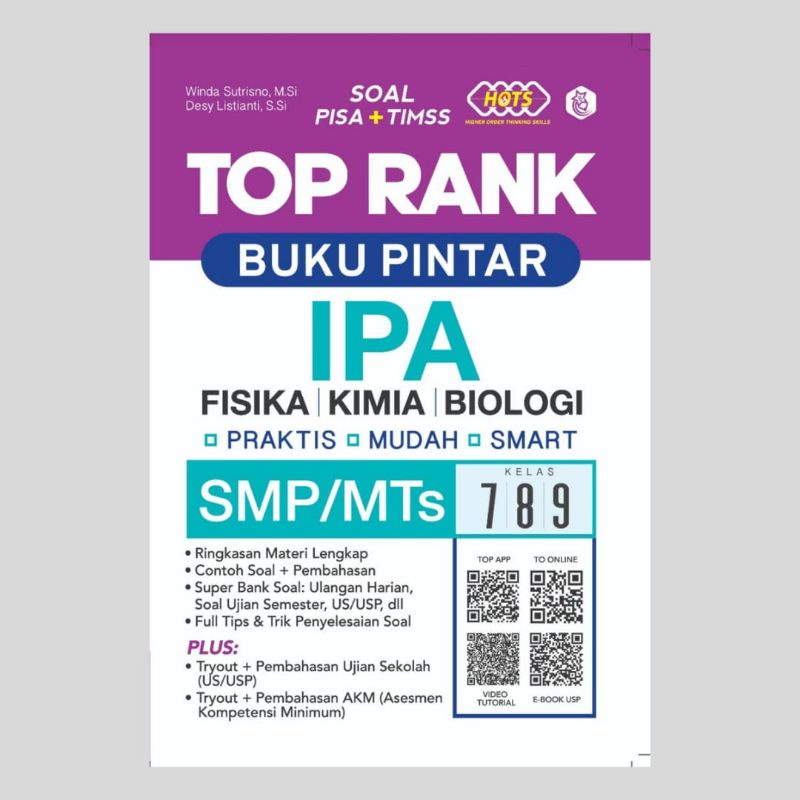 Top Rank Buku Pintar IPA &amp; Buku Pintar Matematika Fisika Untuk SMP/MTs 7,8,9