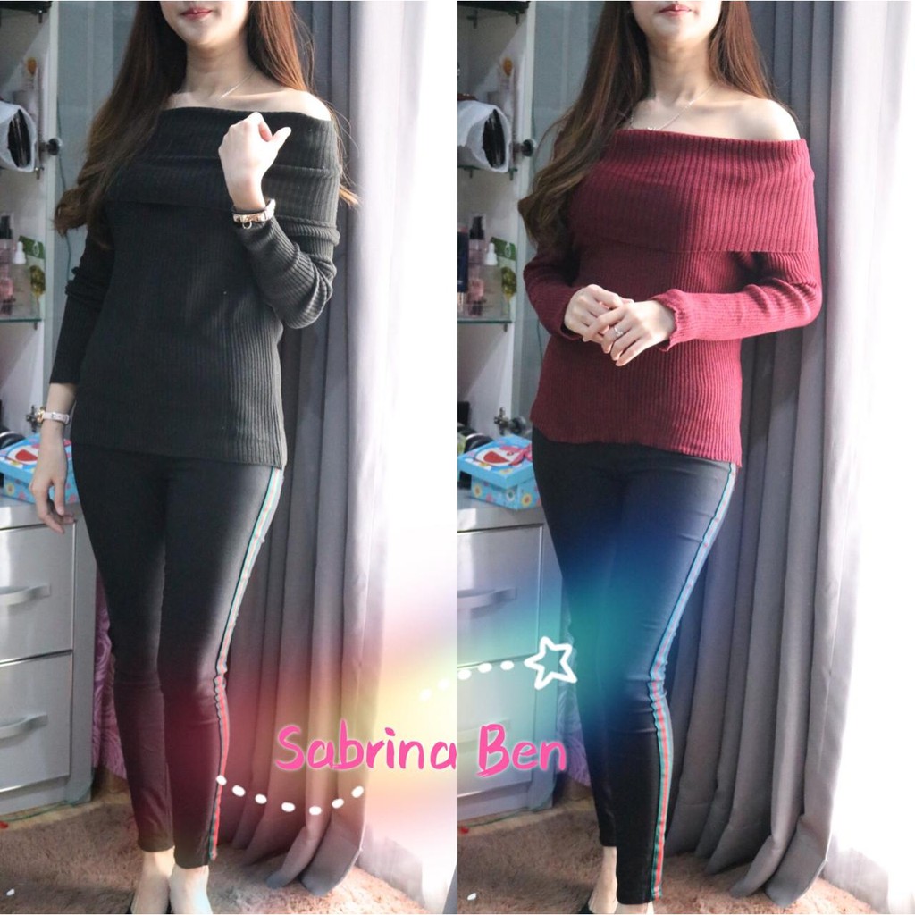 BC Sabrina Ben / Sabrina Rajut / Sabrina Top / Blouse Wanita / Atasan Wanita