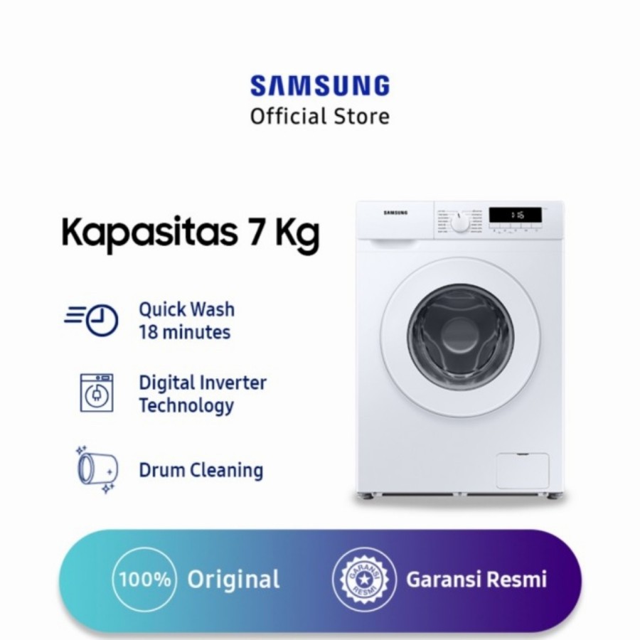 Samsung Front Loading 7KG WW70T3020WW / Mesin Cuci Samsung WW70T3020