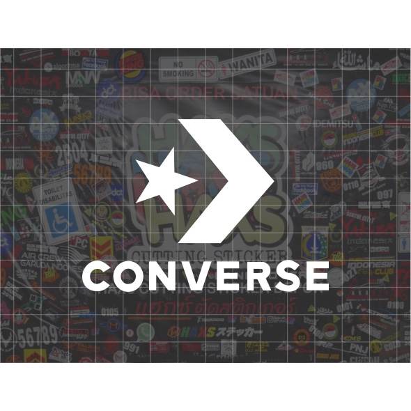Cutting Sticker Converse Ukuran 9 Cm Untuk Motor Mobil