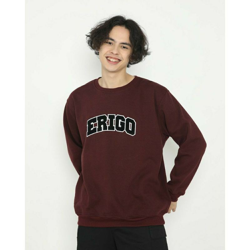 Crewneck ERIGO Pria Dan Wanita / Erigo Sweatshirt College Maroon / Sweatshirt ERIGO Terbar