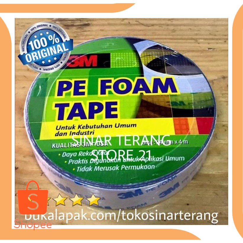 

Dijual limited stock Double Tape 3M 24 mm PE Foam I Isolasi Solasi Bolak Ba Murah