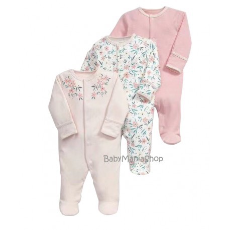 SLEEPSUIT Mamas Papas 3in1 PREMIUM QUALITY Sleepsuit Bayi Pajamas Tutup Kaki Baju Tidur Bayi Jumpsuit Mama Papa Baju Bayi Katun Halus Lengan Panjang Kaki Panjang Romper Panjang Ballerina Dino City Cars Shabby