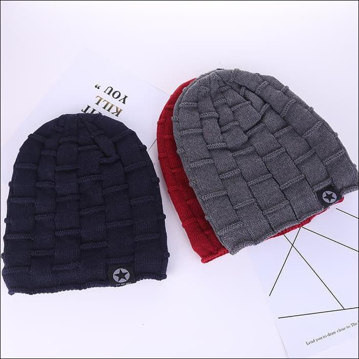 TOPI KUPLUK DEWASA RAJUT IMPORT PRIA KEREN- KUPLUK DINK - ABU-ABU