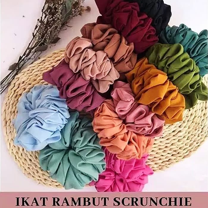 SCRUNCHIE IKAT RAMBUT WANITA /IKAT RAMBUT SCRUNCHIE TERLARIS