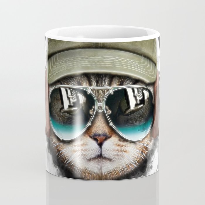 

Mug 3 Watercolor cat listening a music illustration