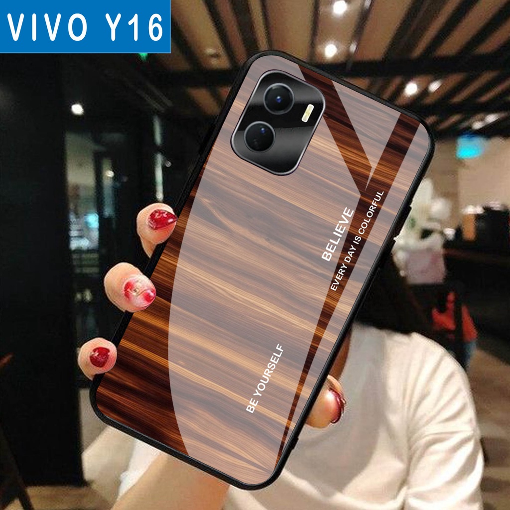 (S90) SoftCase Glass VIVO Y16 - casing Terbaru handphone - VIVO Y16  - pelindung handphone - VIVO Y16