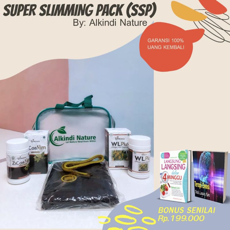 SSP SUPER SLIMMING PACK.  PELANGSING HERBAL ALAMI ORIGINAL ALKINDI NATURE.