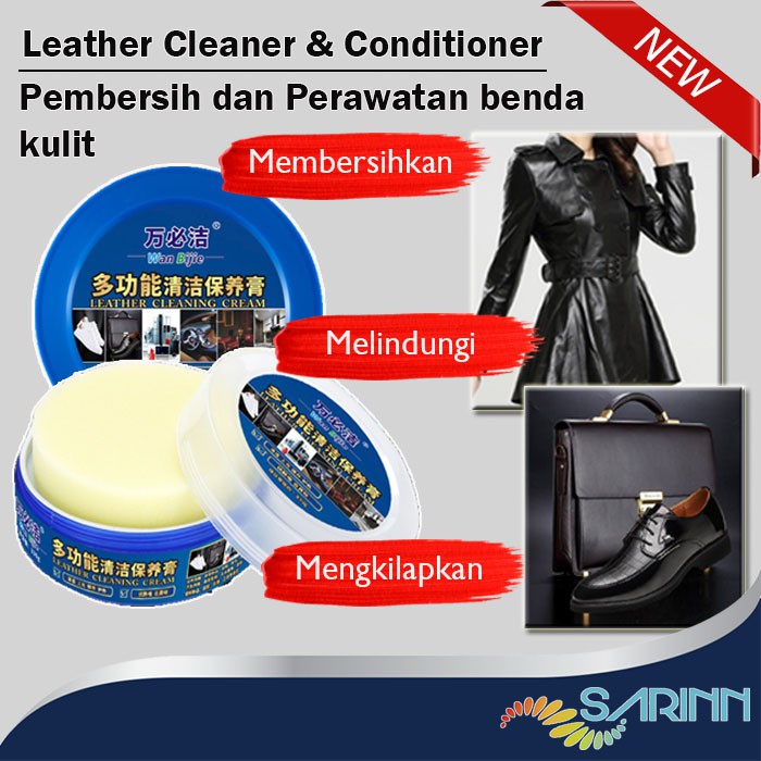 PEMBERSIH JAKET TAS KULIT PRIA WANITA LEATHER CLEANER CONDITIONER MELINDUNGI KULIT DAN MENGKILAPKAN