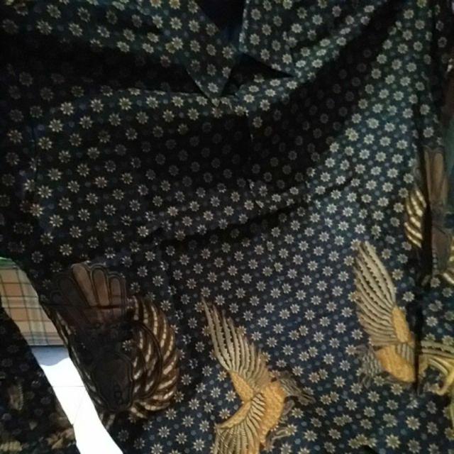 Kemeja Batik Premium Hem Lengan Panjang Lawasan Jogja Solo Sogan Truntum Gurdo Coklat 725614 Cap 72