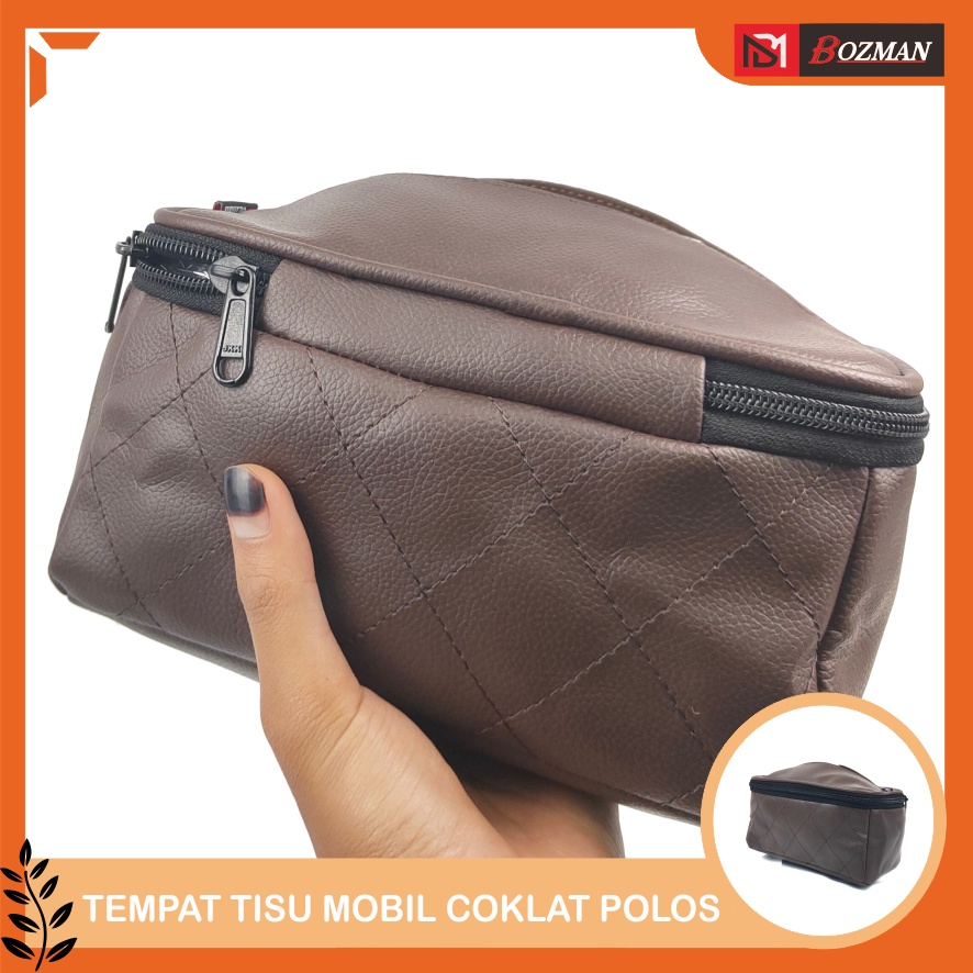 Kotak Tempat Tissue Mobil Bahan Kulit Multifungsi PU Leather Souvenir