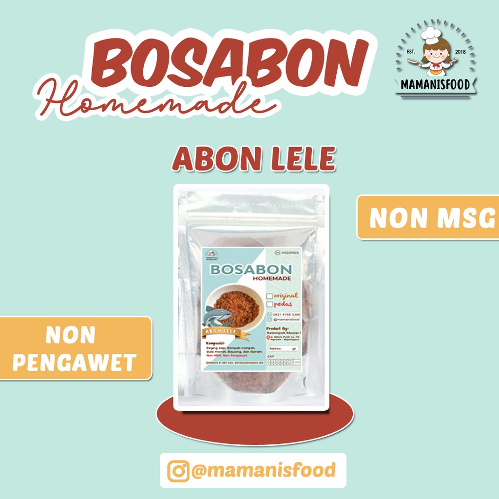 

[PREMIUM] BOSABON Abon Lele Crunchy Homemade