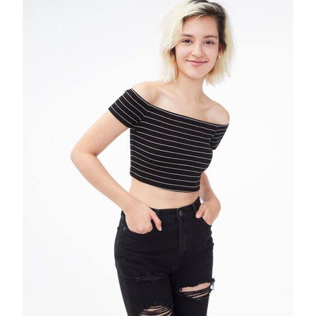 Aeropostale Off Shoulder Crop Top