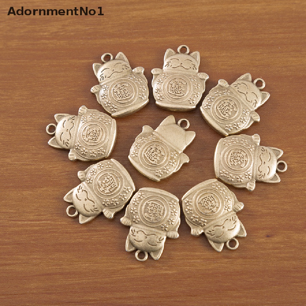 [AdornmentNo1] Creative Retro Imitation Brass Lucky Cat Animal Keychain Trinket Pendant Gifts [new]