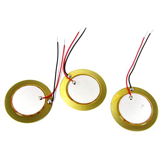 Piezo 20 mm Electric Ceramic Buzzer Element Sensor Disc dan Kabel