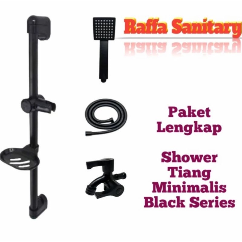 Shower Mandi Lengkap/Shower Tiang Black Series