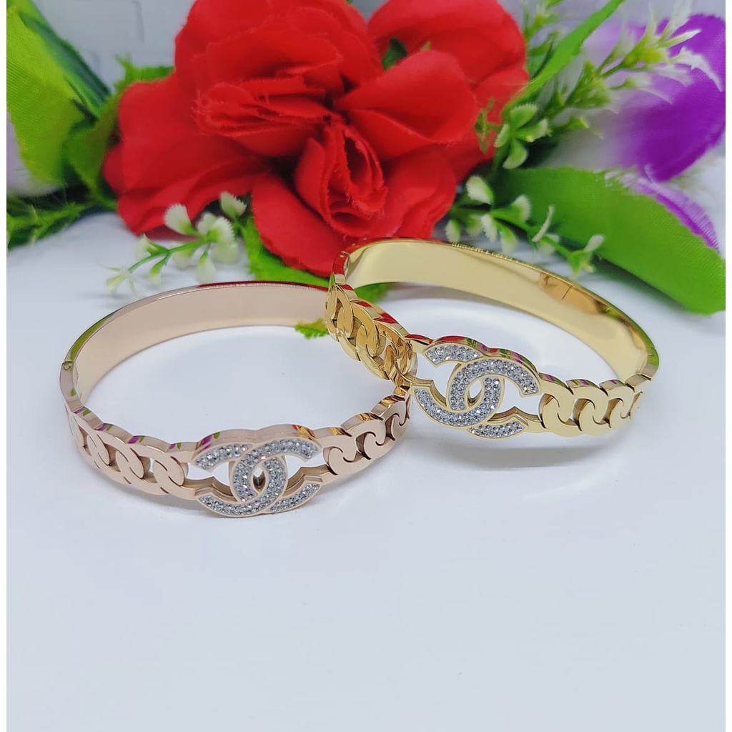 Titanium gelang permata  Perhiasan Fashion wanita 0047