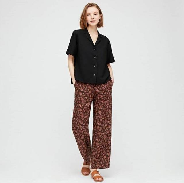 UN*QLO DRAPE LONG CULLOUTE PANTS