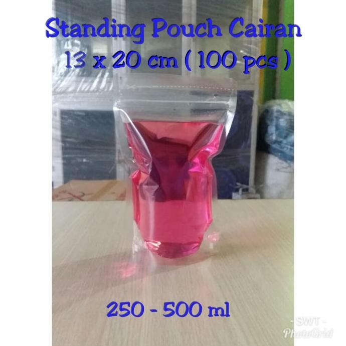 STANDING POUCH CAIRAN 13X20 CM PLASTIK KLIP CAIRAN